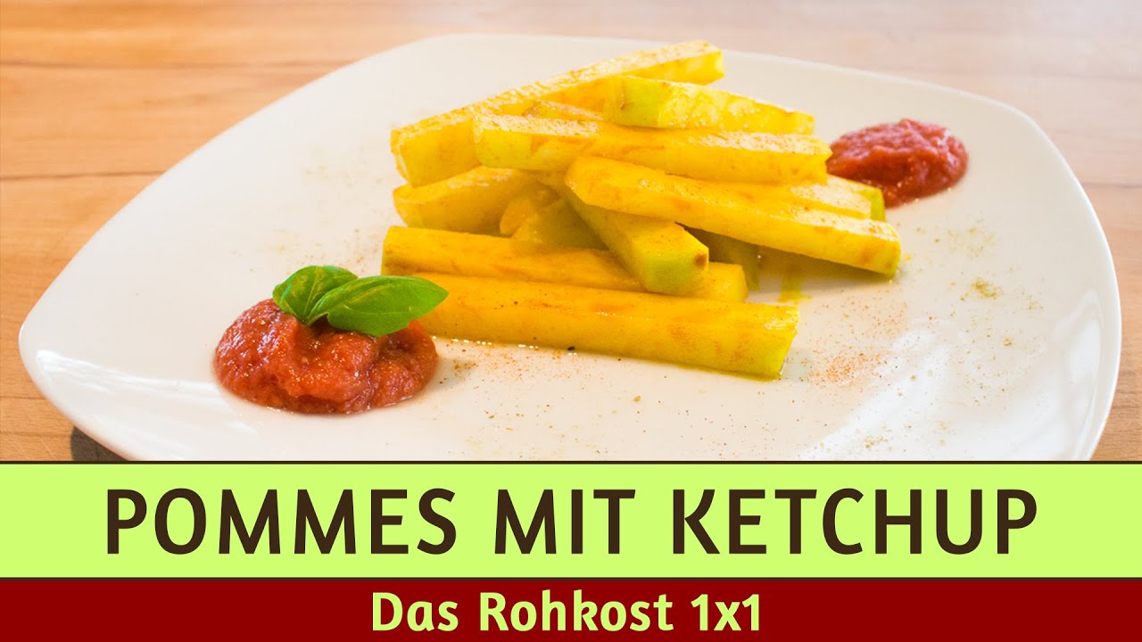 Nur 3+3 Zutaten für Rohkost-Pommes mit Ketchup (feat. Yoga RawFood Happiness)