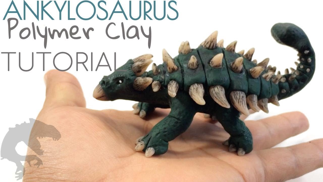 COMO HACER UN DINOSAURIO ANKYLOSAURUS DE PLASTILINA/ARCILLA  PASO A PASO - POLYMER CLAY