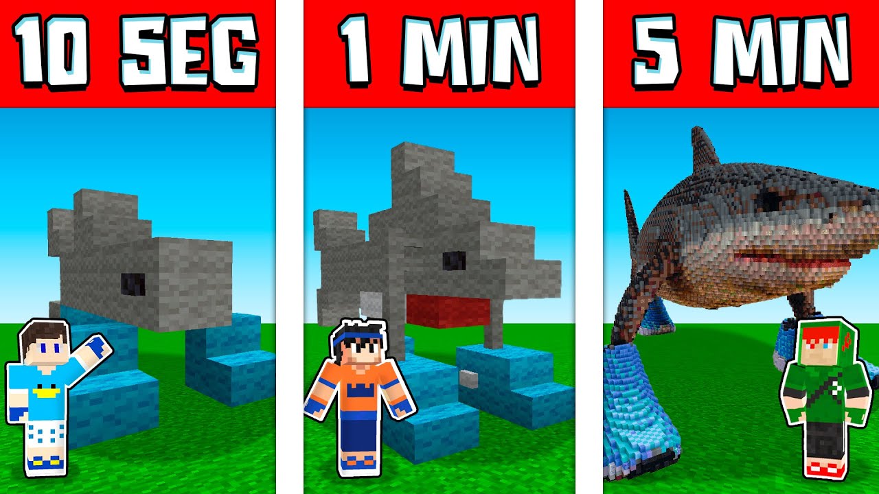 NOOB VS PRO: Построить Tralalero Tralala за 5 минут / 1 минуту / 10 секунд в Minecraft!!