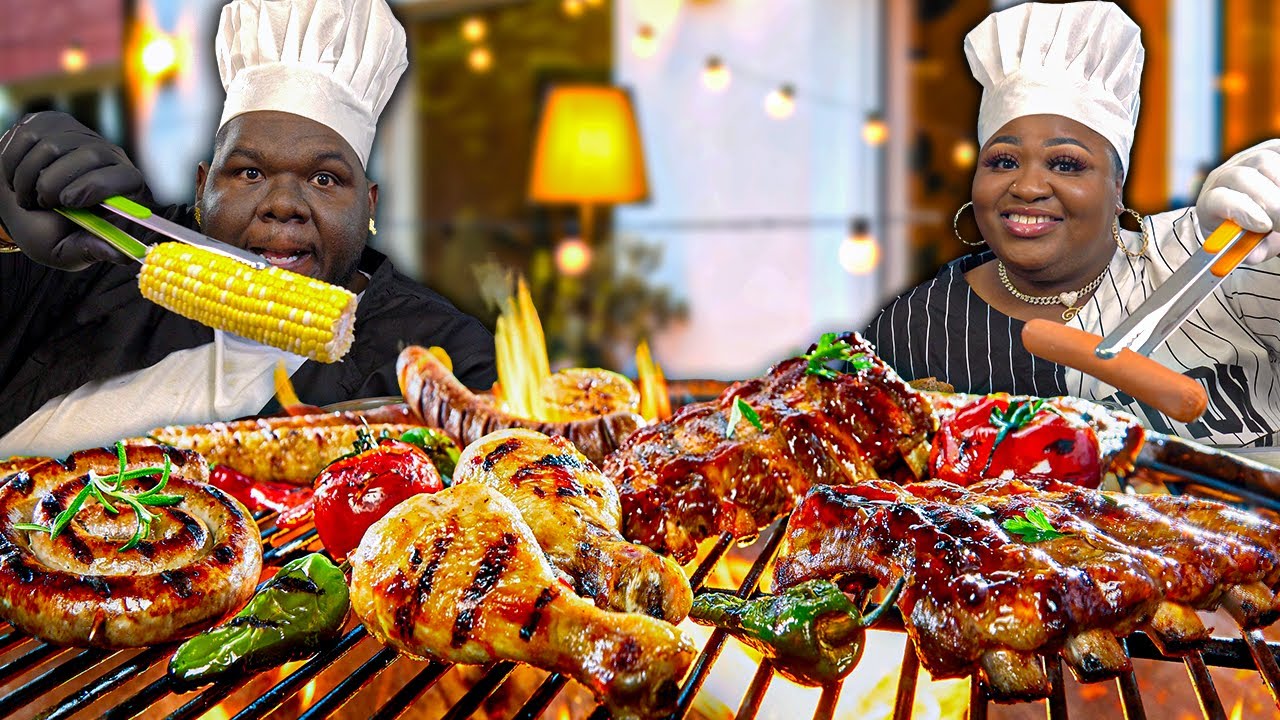 END OF SUMMER COOKOUT W/ AJ & DANI!! | MUKBANG COOKING EATING SHOW