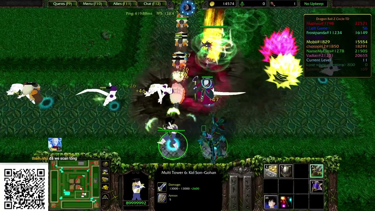 Green Circle TD Dragon Ball Z - được ông host chơi tốt