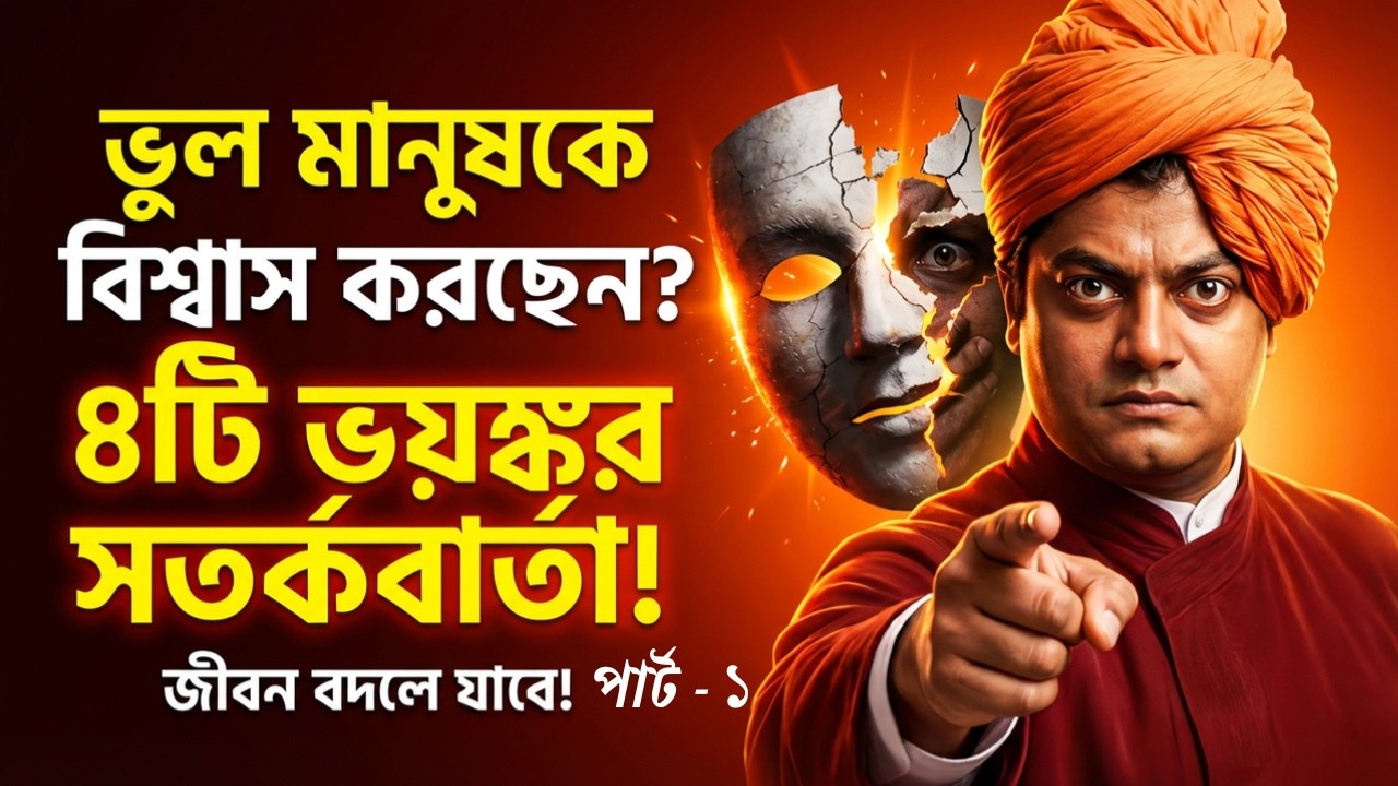 মানুষ চিনতে ভুল করবেন না | স্বামী বিবেকানন্দের ৪টি সতর্কবার্তা যা জীবন বদলে দেবে