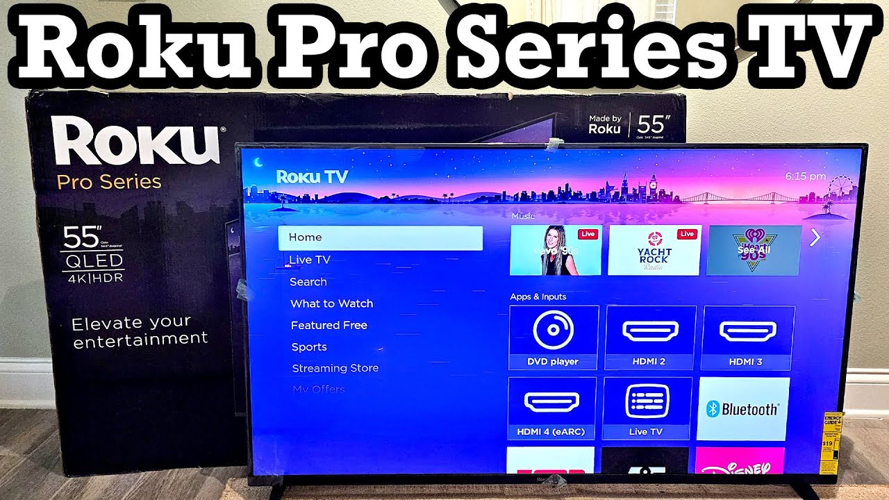 Roku Pro Series 4K HDR QLED Smart TV 55