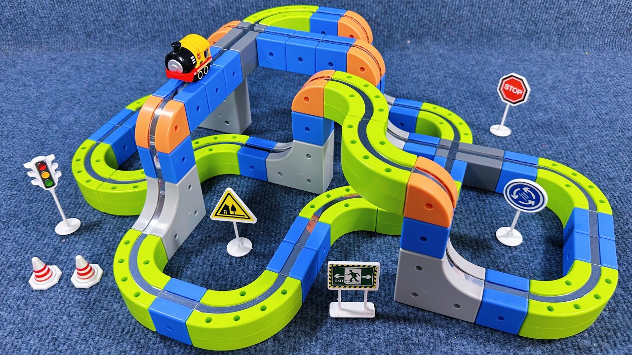 9 minute ASMR Toy Unboxing Video: Magical Magnetic Track Building Blocks Toy Train | Toy Review
