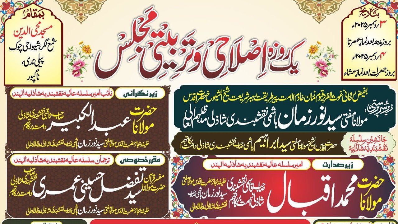 Zikar Bayan wa Muraqba, Naqshbandi Shazli, 04/12/2025