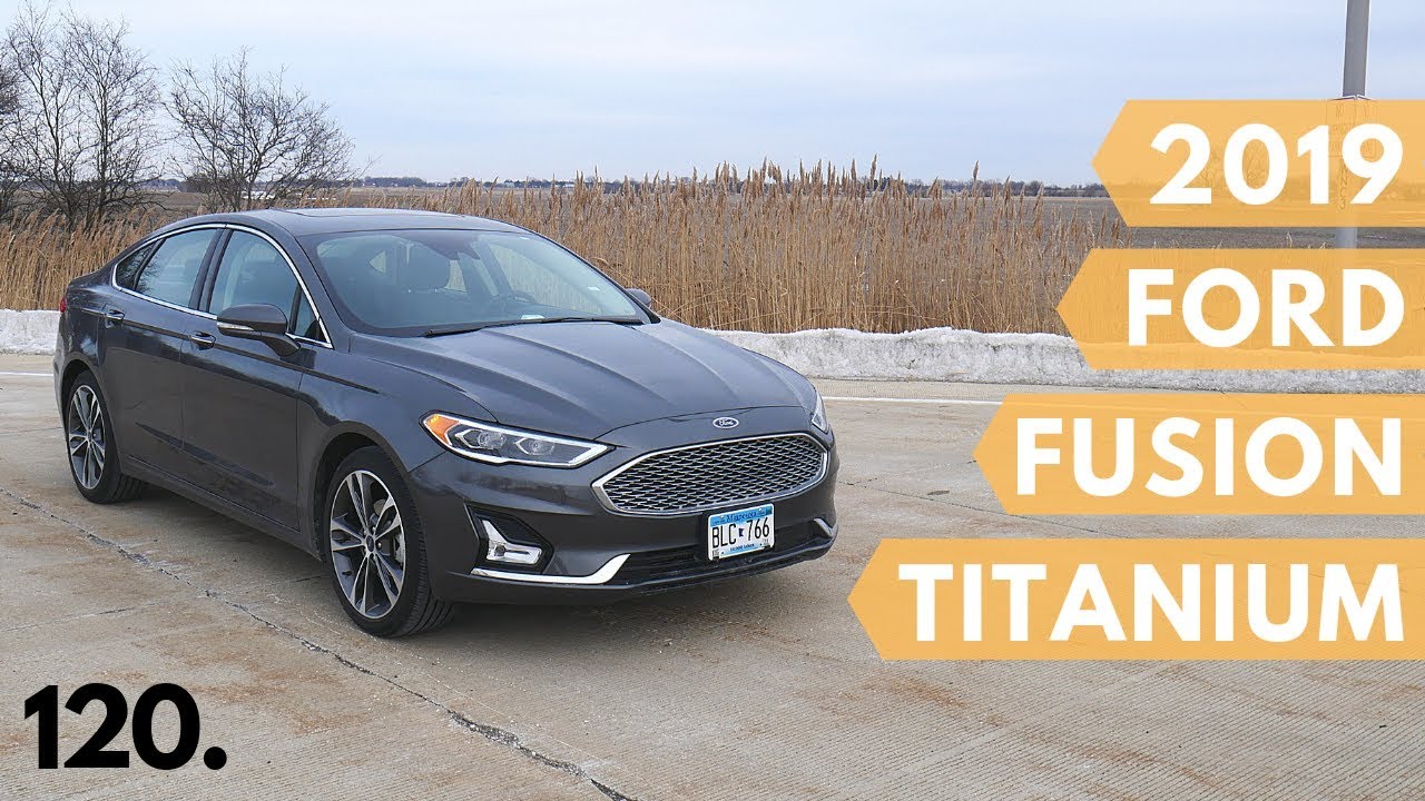 2019 Ford Fusion Titanium with AWD // review, walk around, and test drive // 100 rental cars