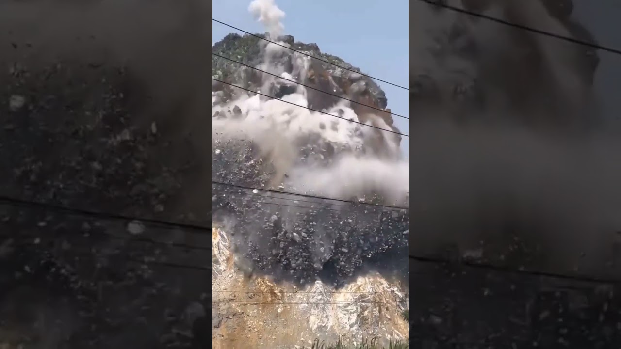 bomb blast on mountain #bomb #blast #shorts #foryou #trending
