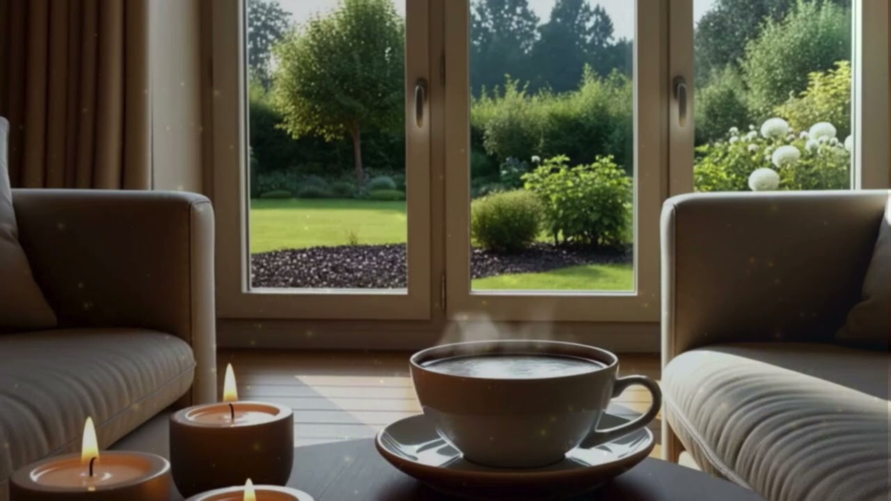 Relaxing Ambient Music for Study, Focus & Calm | Cozy Candlelight Coffee Ambience | 1 Hour