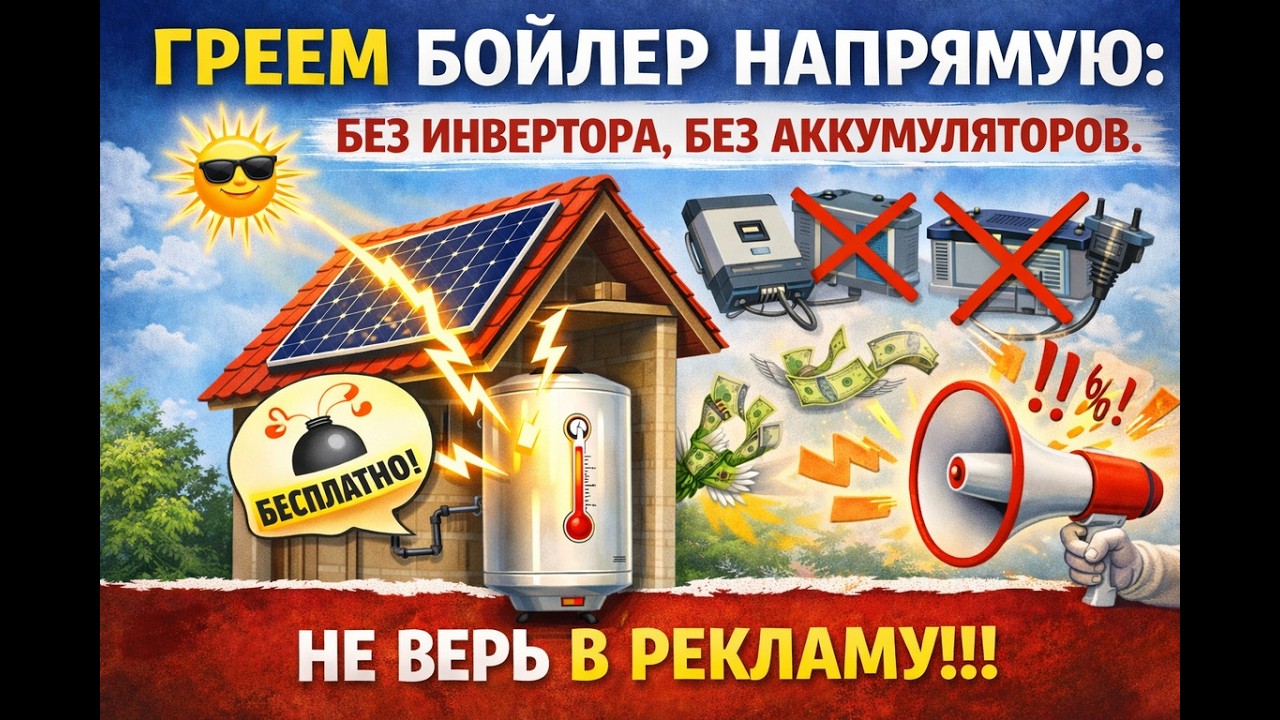 ОДНА солнечная панель ГРЕЕТ БОЙЛЕР: ПРАВДА или ДЕШЕВАЯ РЕКЛАМА?