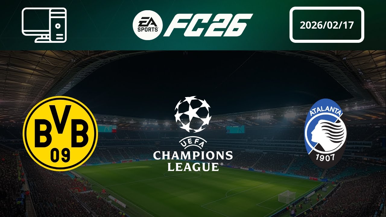 [4K] Borussia Dortmund vs Atalanta - Prediction - 2025-26 UEFA Champions League - EA FC 26
