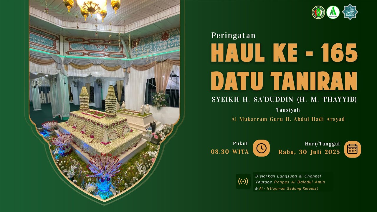 Peringatan Haul Datu Taniran ke-165 Syekh Sa'duddin/H. M. Thayyib