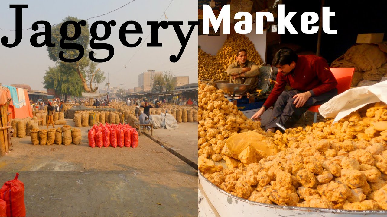 4K Walk - Jaggery Market Peshawar | Traditional Cane Sugar | گُڑ منڈی پشاور