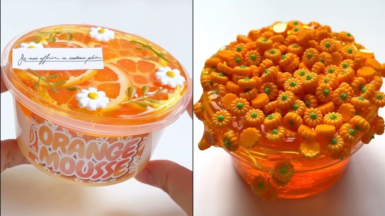 Best Ever | Satisfying | orange 🍊 Slime | ASMR | Compilation | No Talking | #4 | 