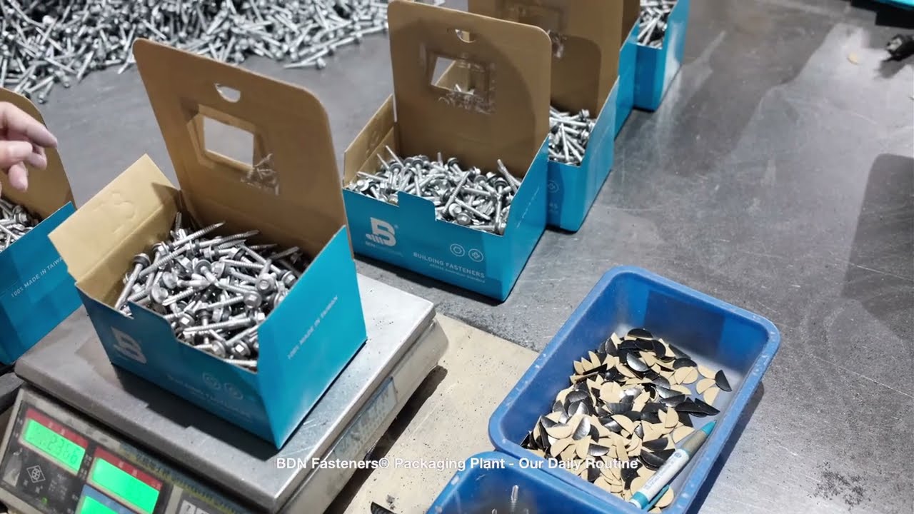 BDN Fasteners® Self-Drilling Screws Packing Procedure - 8 box packaging