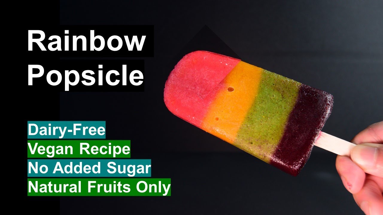 RAINBOW POPSICLE recipe | Homemade Popsicles | Frozen Summer Treats | Fruit Bars | Ice Pops | Lolly