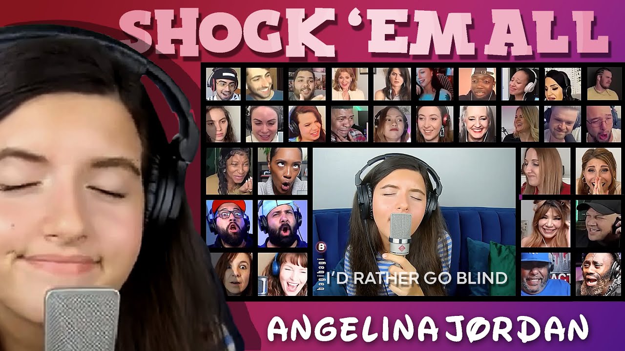 32 REACTORS ANGELINA JORDAN I'd Rather Go Blind Etta James Cover REACTION COMPILATION MASHUP
