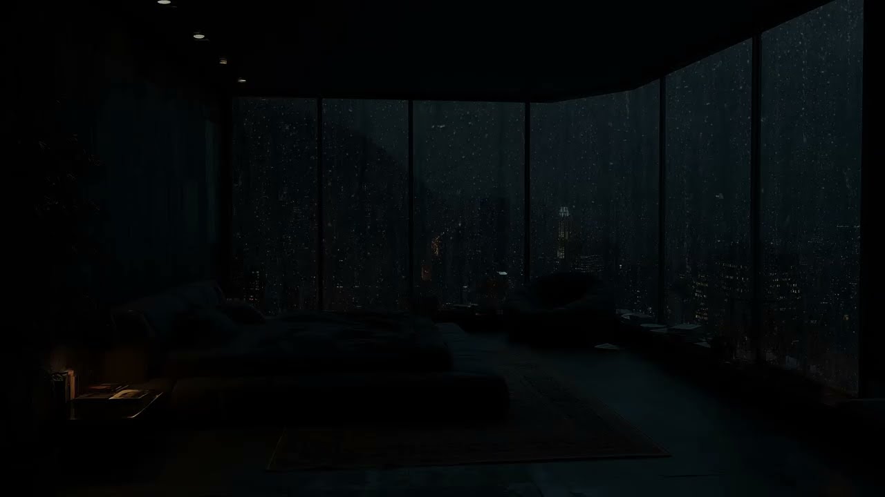 Rainy Night in Luxury NYC Apartment 🌧️ Cozy Bedroom, Candlelight & Relaxing Rain Sounds for Sleep