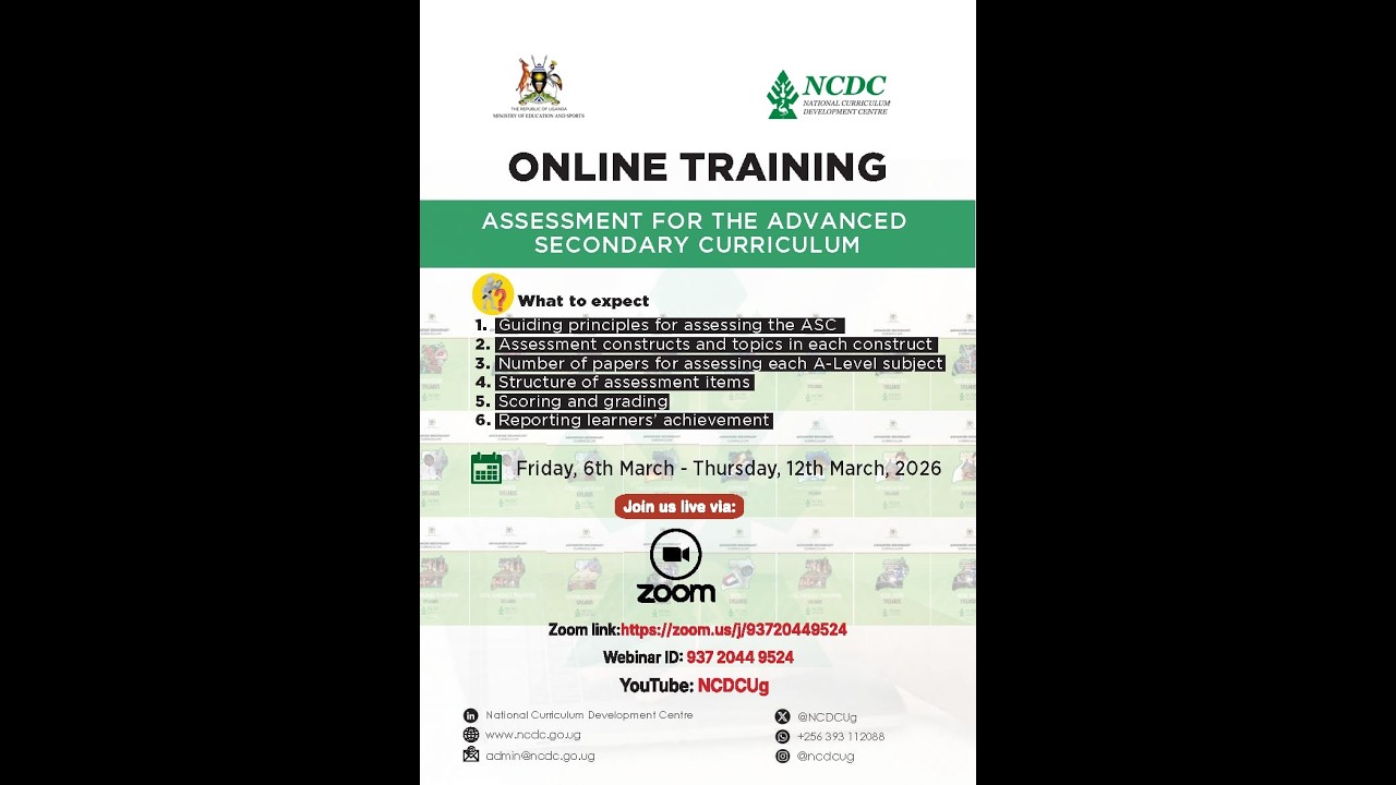 Online Training on Assessment for A level Day 1 (Afternoon Session)