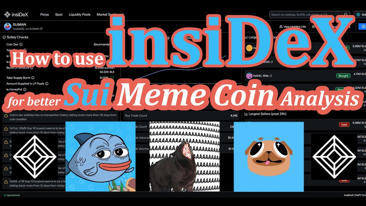 insiDex App Sui Meme Coin Analysis Tutorial (How to Avoid Rug Pulls and HoneyPots)
