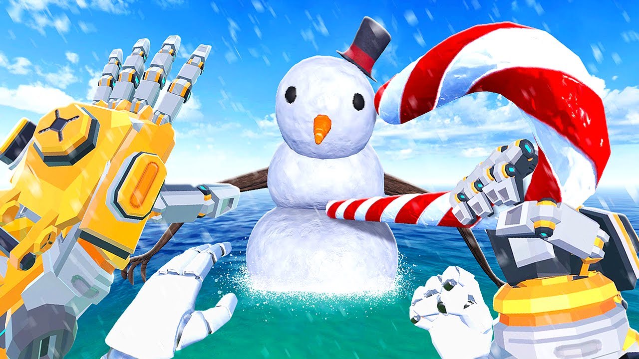 Fighting a SNOWMAN Kaiju in VR