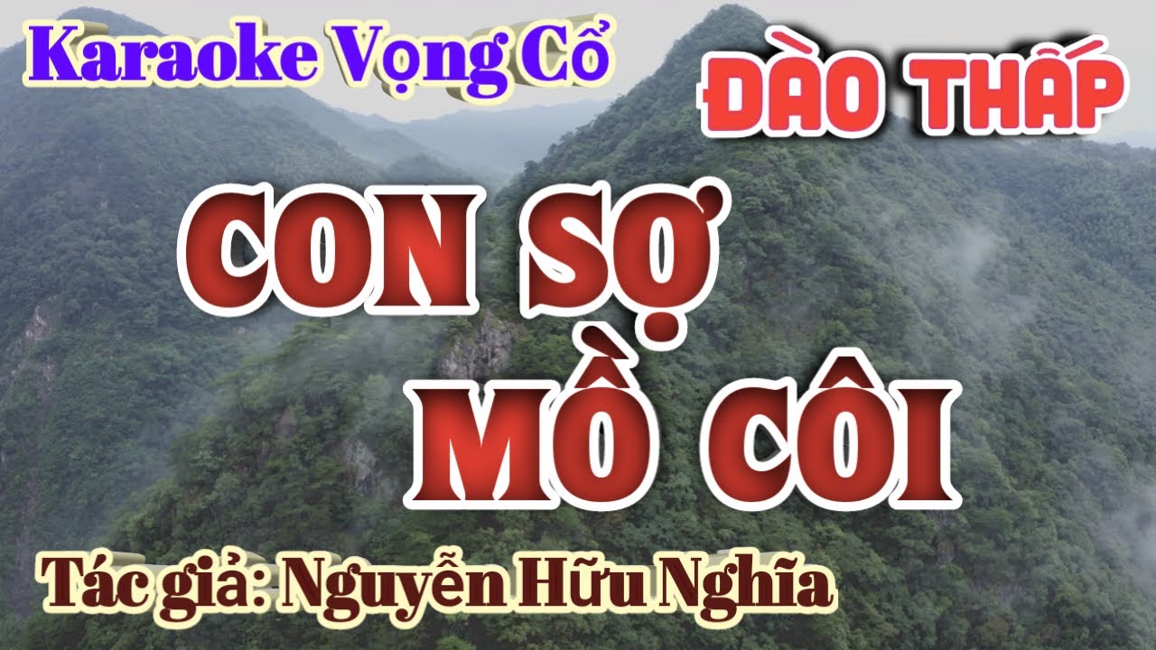 Con Sợ Mồ Côi - Karaoke Vọng cổ Dây Đào Thấp - Tác giả: Nguyễn Hữu Nghĩa.