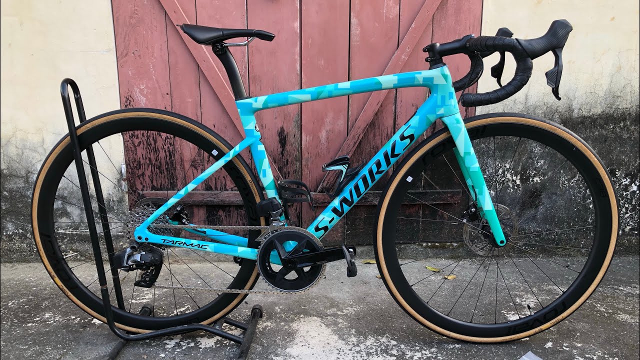 Xe đạp đua carbon S Works Tarmac SL6, chính hãng Mỹ, size 52 , group điện 2*12 Sram Rival Etab AXS