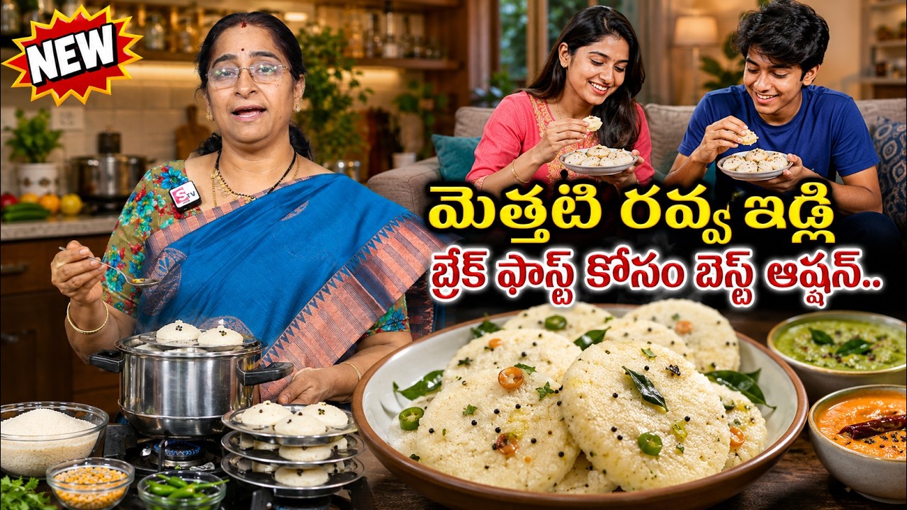 How to Make Soft Rava Idli at Home | Easy Breakfast Recipe | Ramaa Raavi