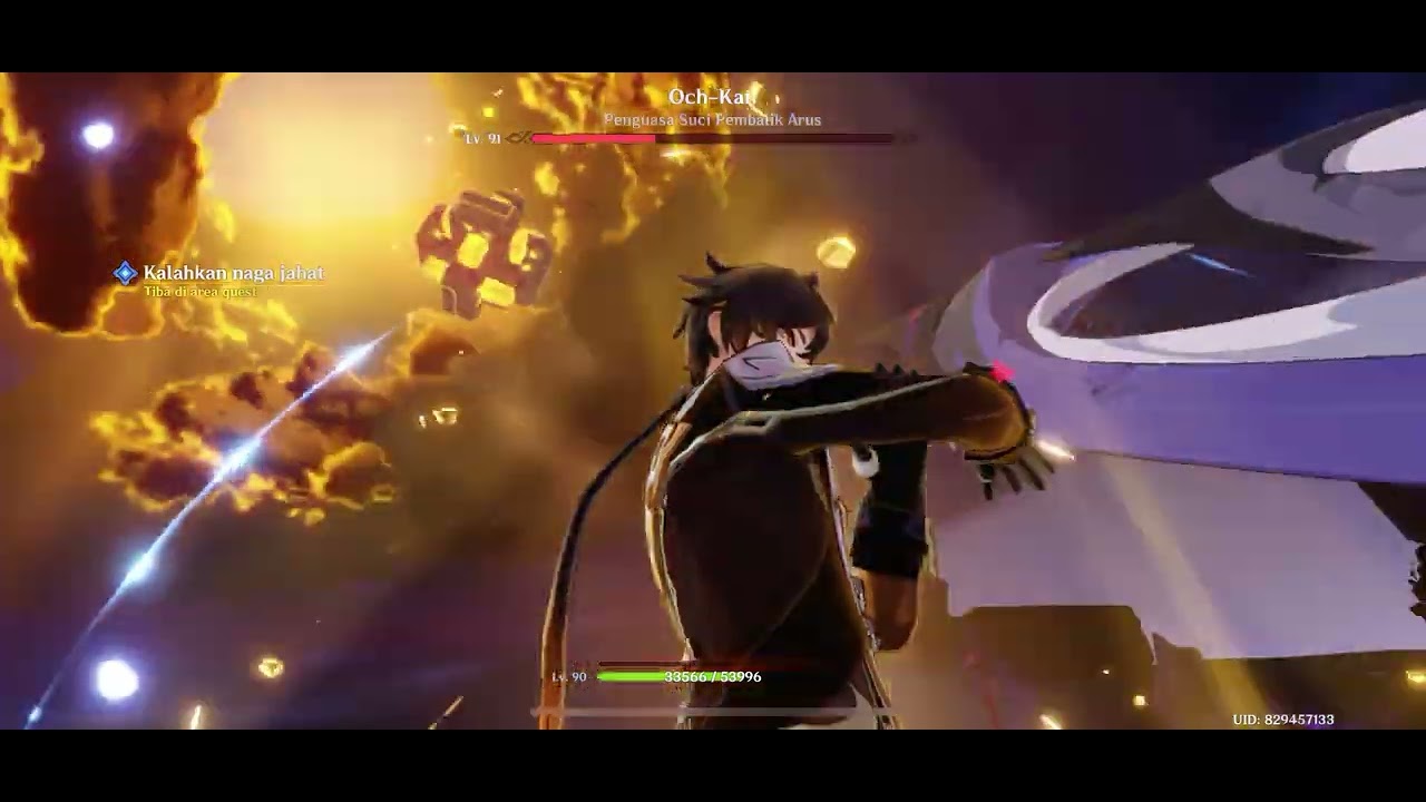 Ghensin impact Och-kan evil dragon boss fight gameplay 