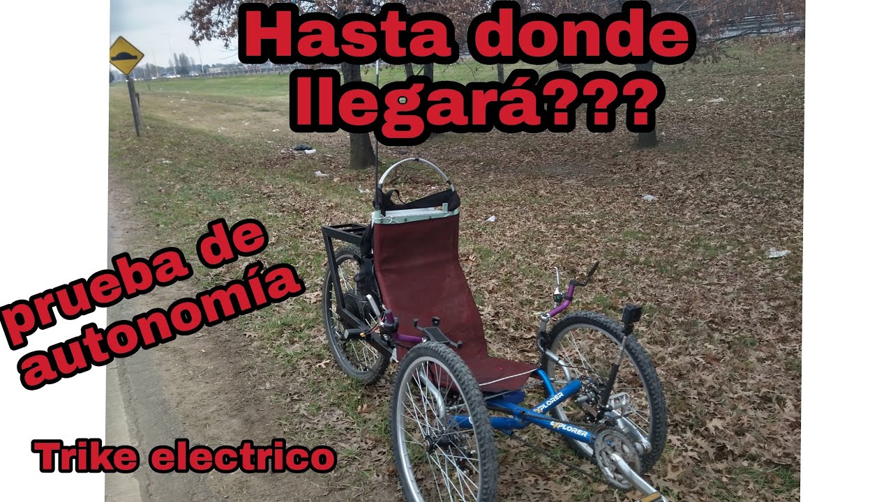 Prueba de autonomia del trike recumbent  electrico, SALE A LA RUTA!!!!