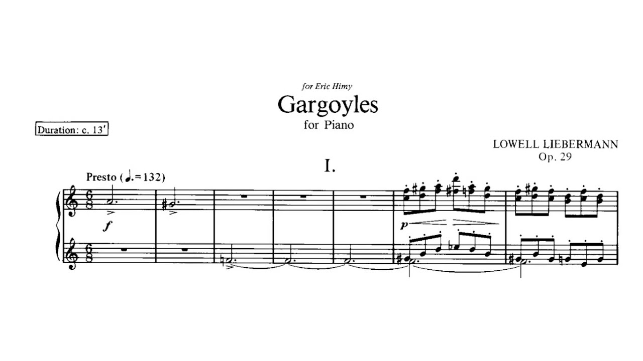 Lowell Liebermann - Gargoyles, Op. 29 [with score]