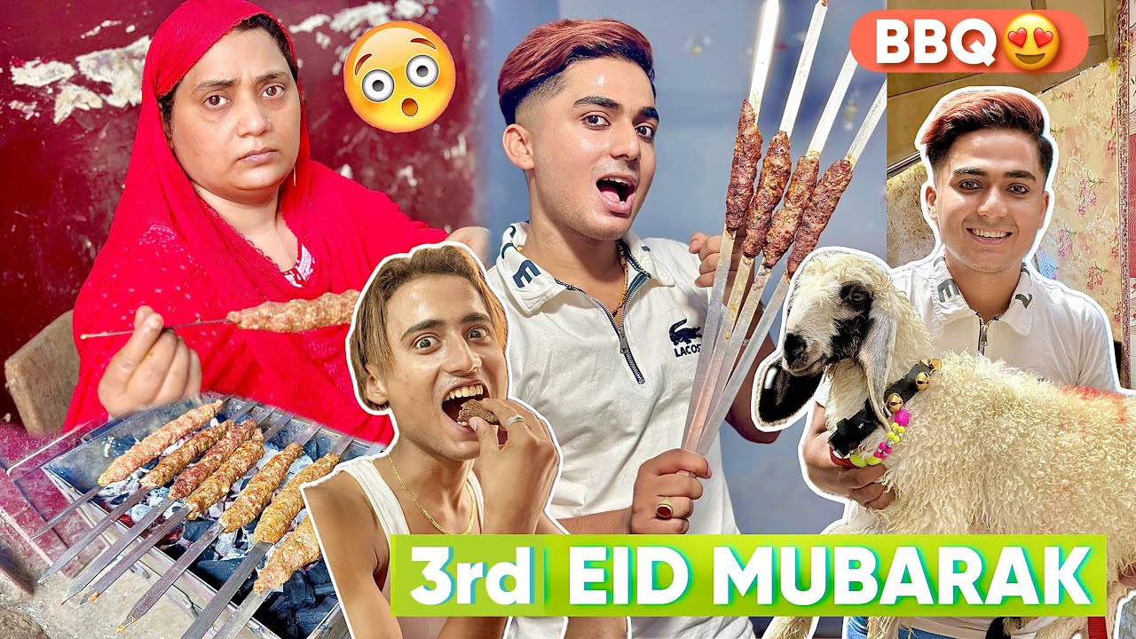 DAY 3 EID🔥 KABAB PARTY FAMILY KE SATH || GARMI MAIN HALAT KHARAB💦