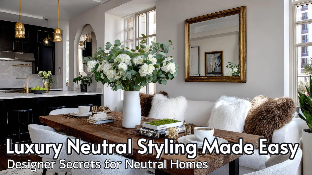 How to Style a Neutral Interior Like a Designer | Luxury & Elegant Home Decor Tips