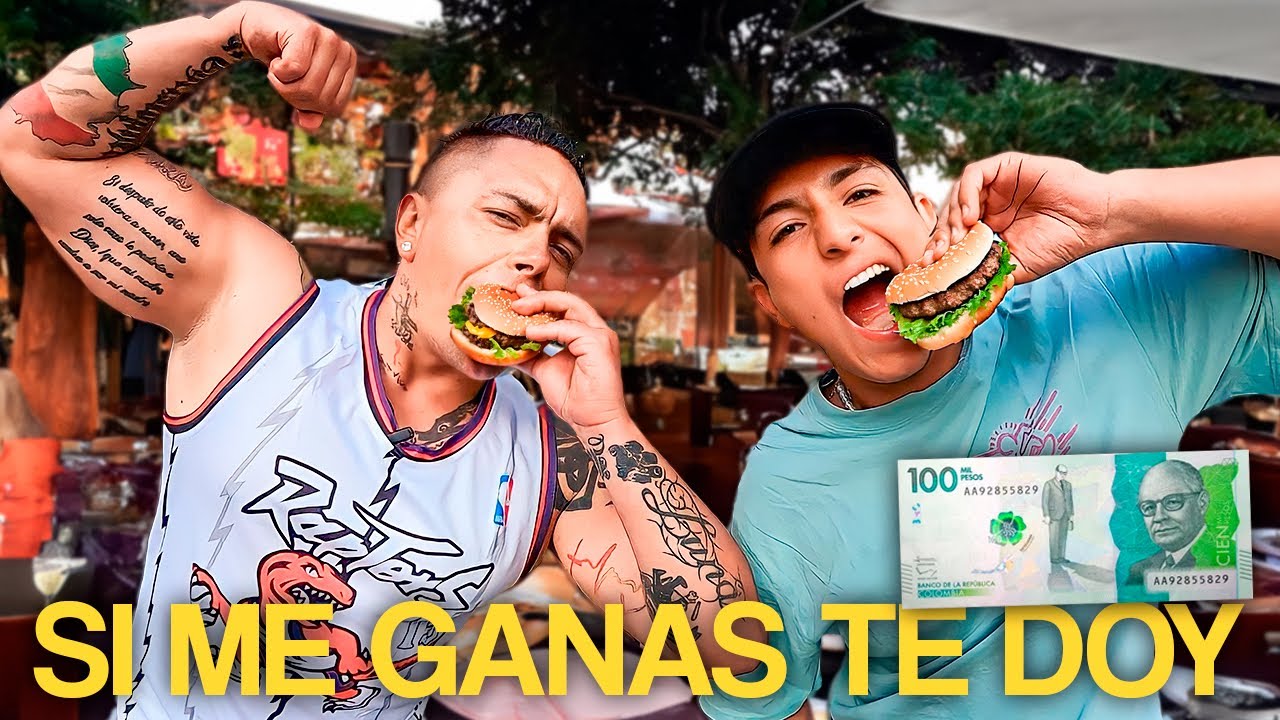 TE DOY 100.000 PESOS SI ME GANAS EN UN RETO DE COMIDA