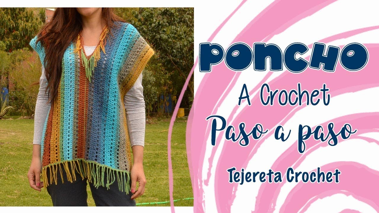 Poncho a Crochet paso a paso
