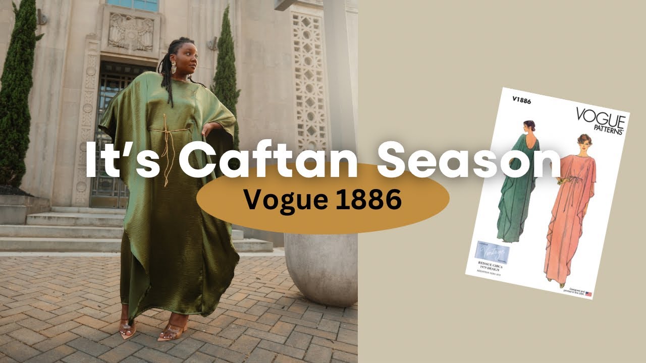 Sewing My First Caftan: V1886 Pattern Review & VLOG