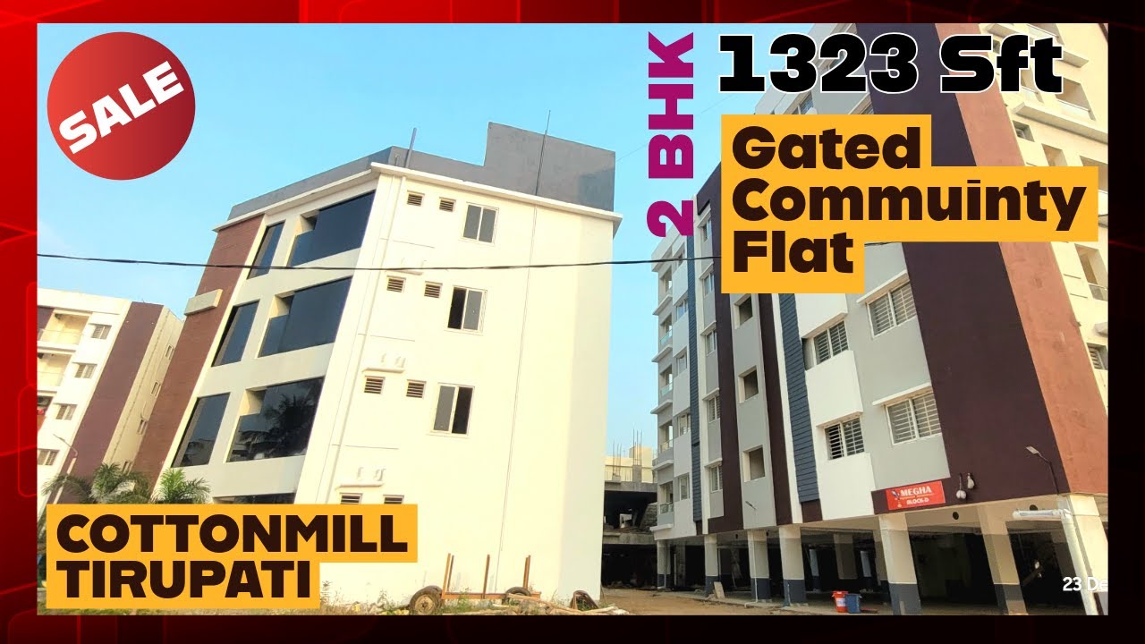 1323 Sft #2BHK #GatedCommunityApartment #FlatsforSale Near #Cottonmill - #ReniguntaRoad, #Tirupati