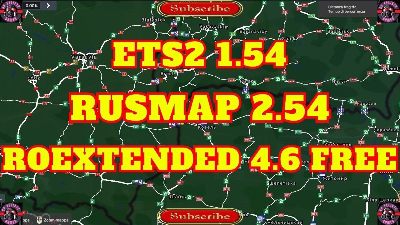 ROEXTENDED 4.6 FREE AND RUSMAP 2.54 FOR ETS2 1.54