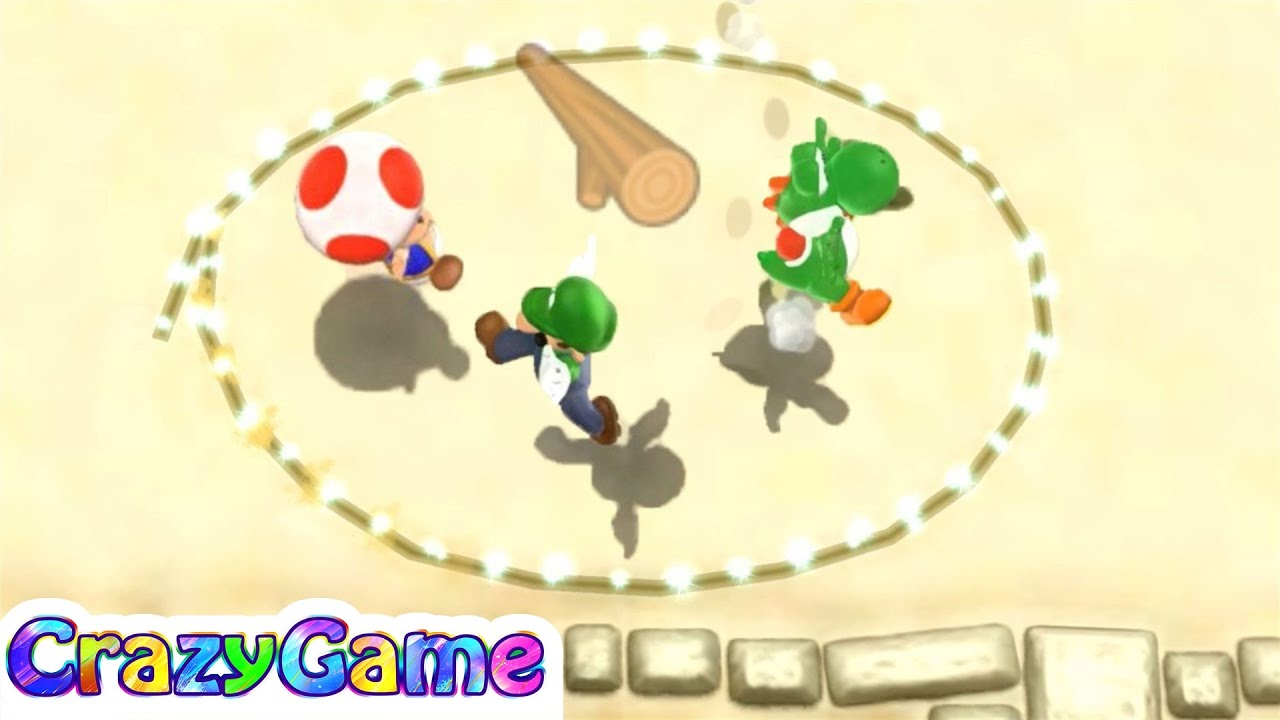 Mario Party 9 Step It Up - Team Yoshi, Luigi, Toad vs Peach Master CPU Gameplay | Crazygaminghub