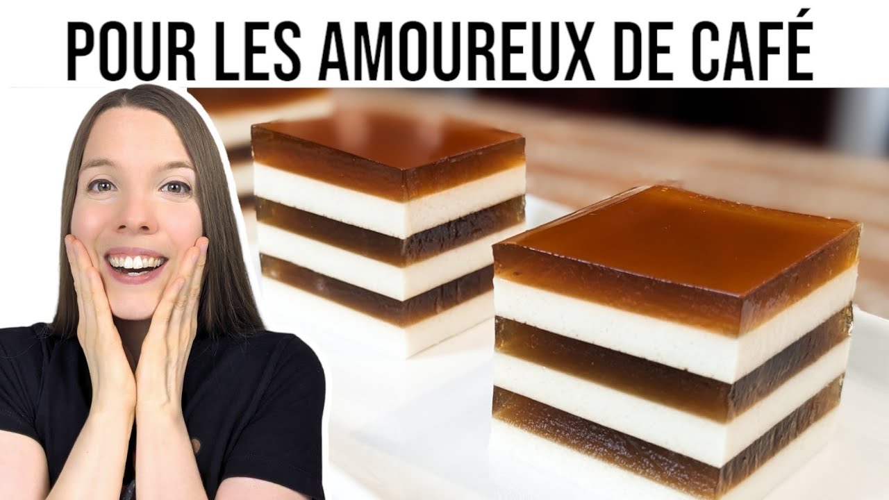 DESSERT AGAR-AGAR - CAFÉ ET CRÈME DE COCO - TRÈS FRAIS - HOP DANS LE WOK