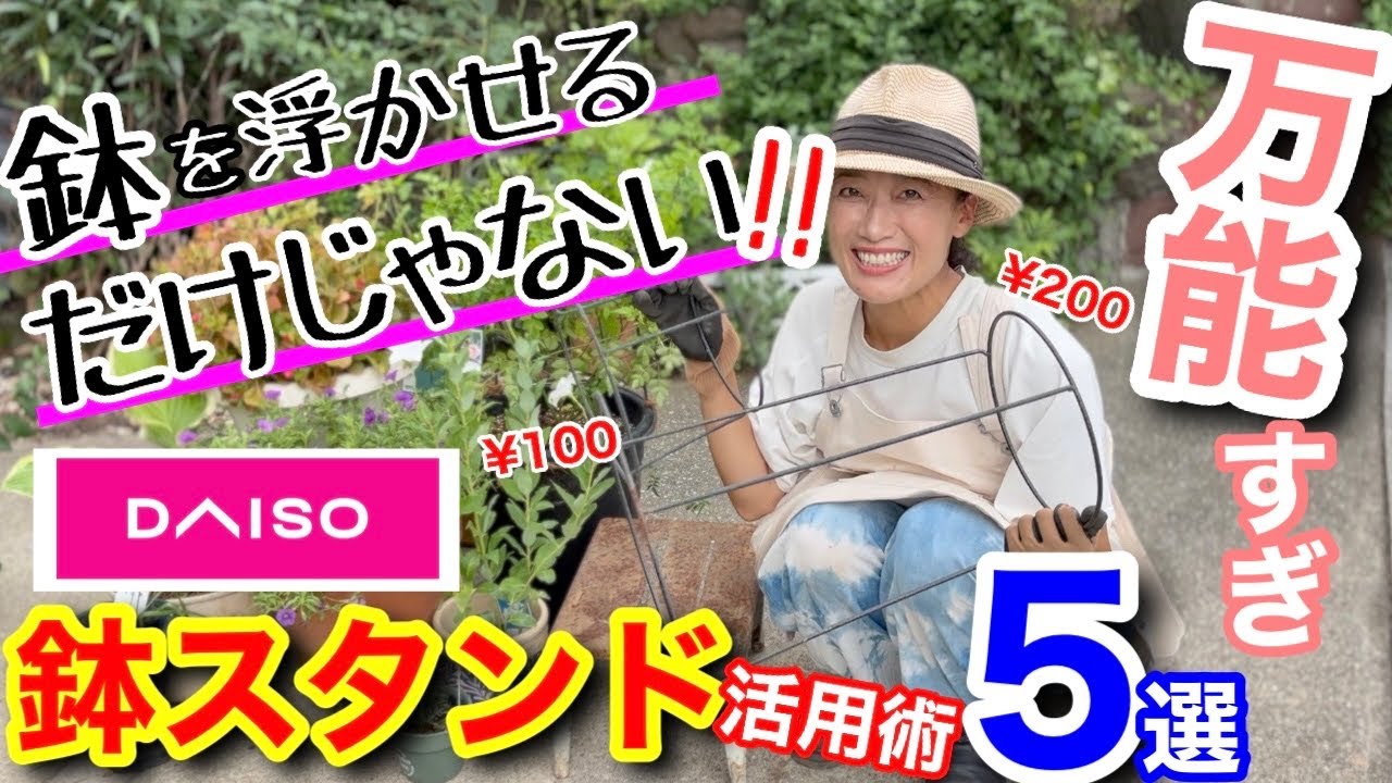 【ダイソー/鉢スタンド万能活用術】鉢を浮かせるだけじゃない5つの裏ワザ😳/ たった¥100〜¥200でガーデニングが激変‼️高価な〇〇〇〇○にだって代用できます✨【ガーデニング】