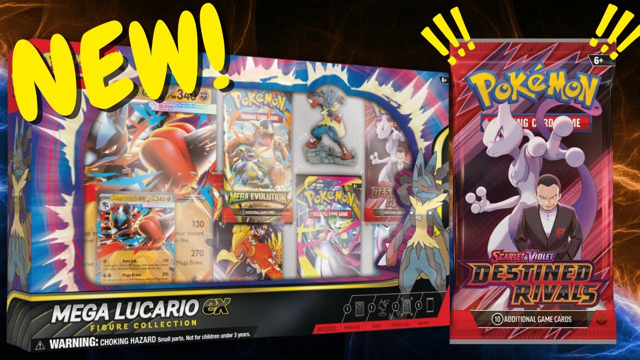 Открытие коробки с коллекционными фигурками Mega Lucario ex!