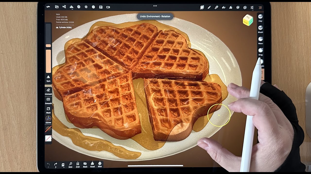 Waffle and Honey in Nomad Sculpt Real Time
