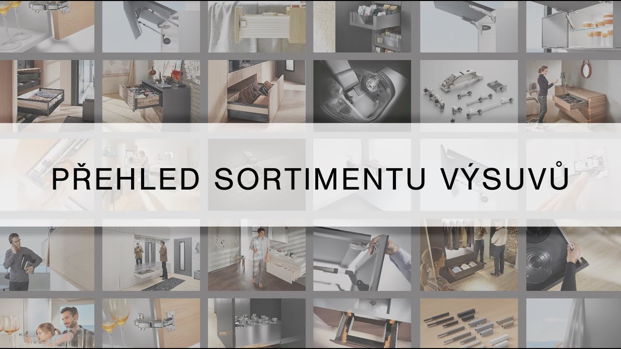 BLUM - přehled sortimentu výsuvů - školení