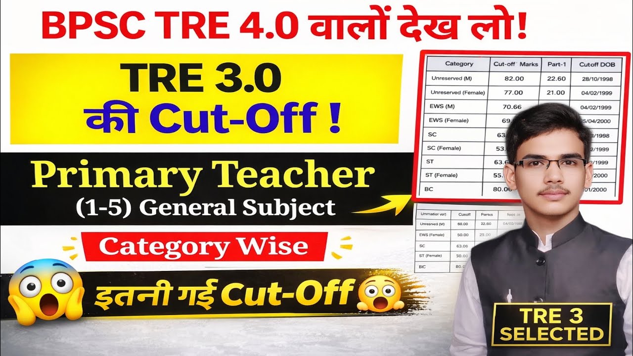 BPSC TRE 3 PRT की Cut Off कितनी गई थी? TRE 4 वालों देख लो! By Aman Sir #bpsctre4 #bpsctre #bpsctre3