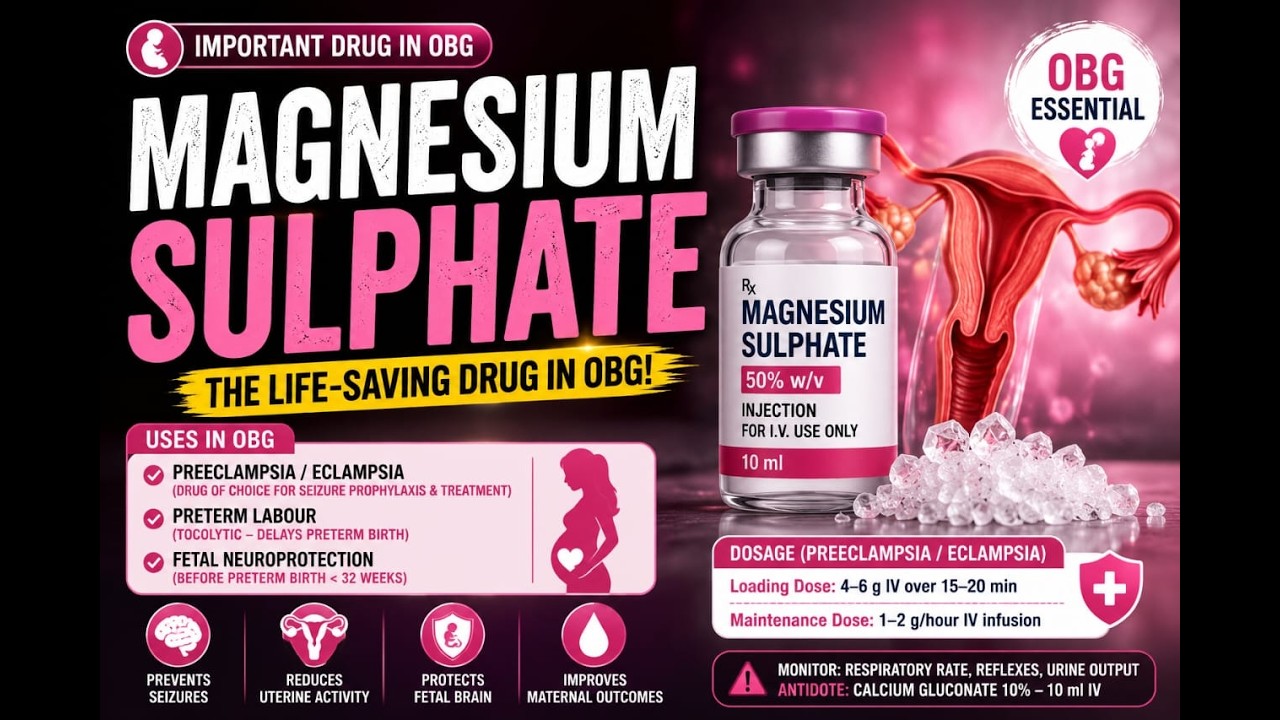 Magnesium Sulfate medication ||#magnesiumsulfate #obg #nursing #pharmacology #medication #exam