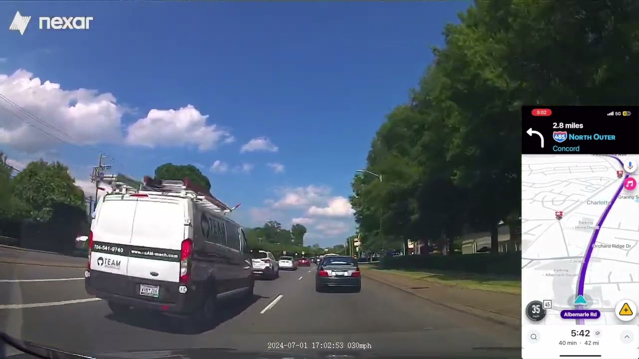 Drive - Charlotte, NC (East Forest) to Salisbury, NC: Route 1