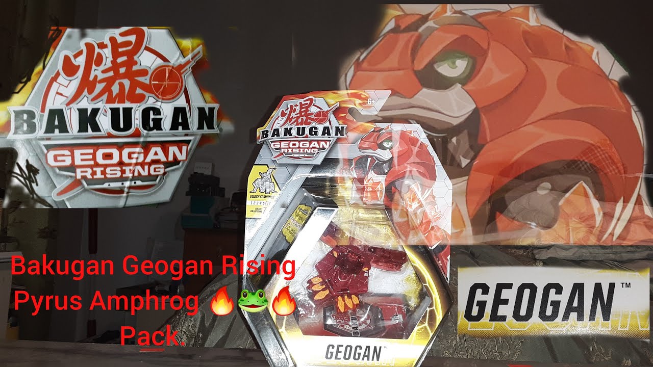 Bakugan Geogan Rising Pack Unboxing: Pyrus Amphrog
