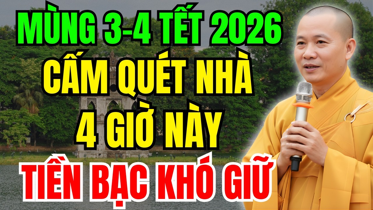 Mùng 3-4 Tết 2026: ĐỪNG QUÉT NHÀ, 4 THỜI ĐIỂM LÀM SAI LÀ MẤT LỘC CẢ NĂM