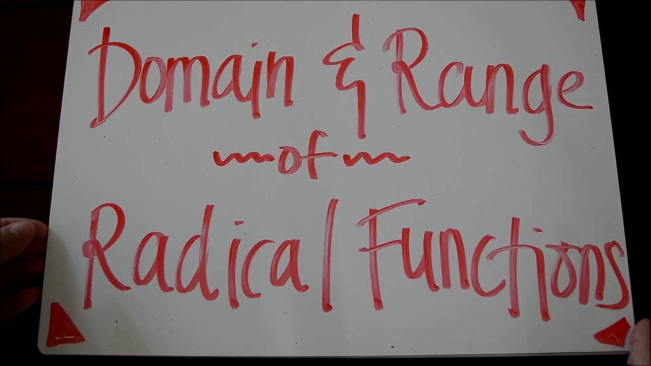 Domain and Range of Radical Functions Tutorial