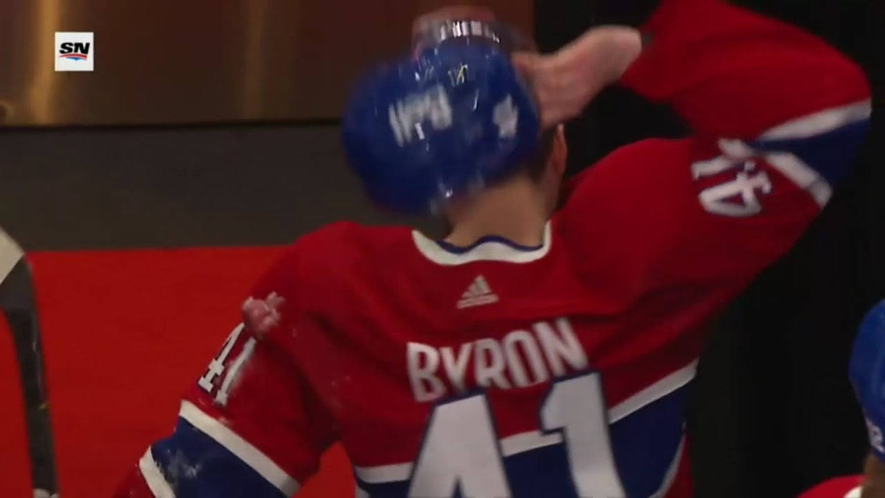 Paul Byron went to the locker room frustrated after a big hit from Mattias Samuelsson